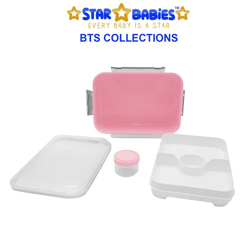 Star Babies - School Backpack W/ Eco Friendly - BPA Free Lunch Box, Water Bottle 550ml - Pink