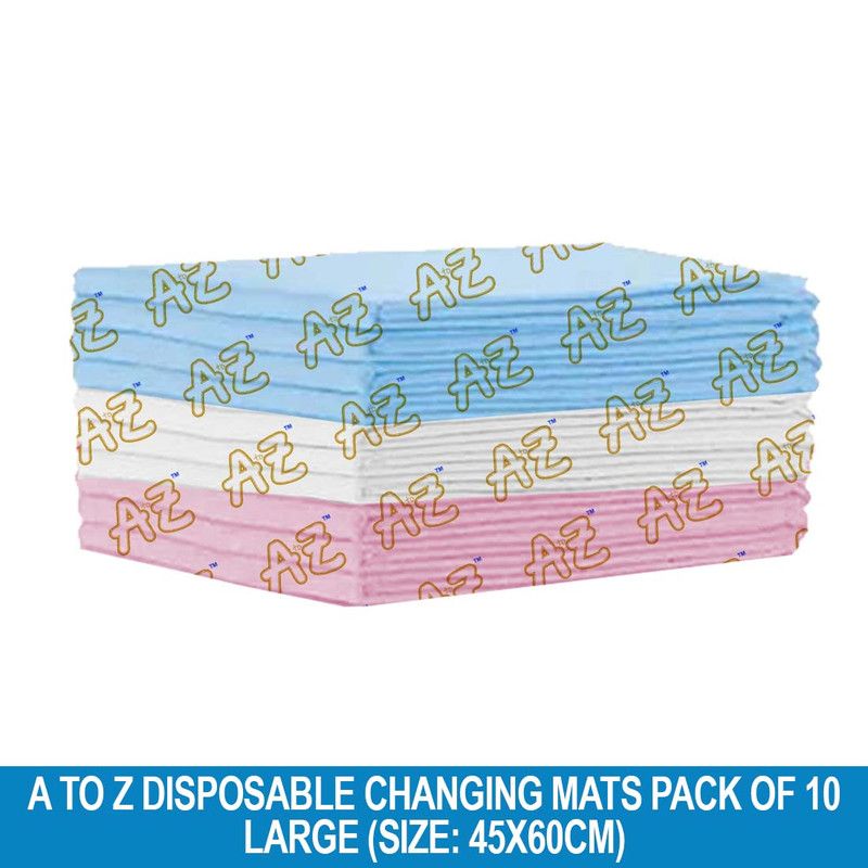 A to Z - Disposable Changing Mat - Pack of 10 - Large