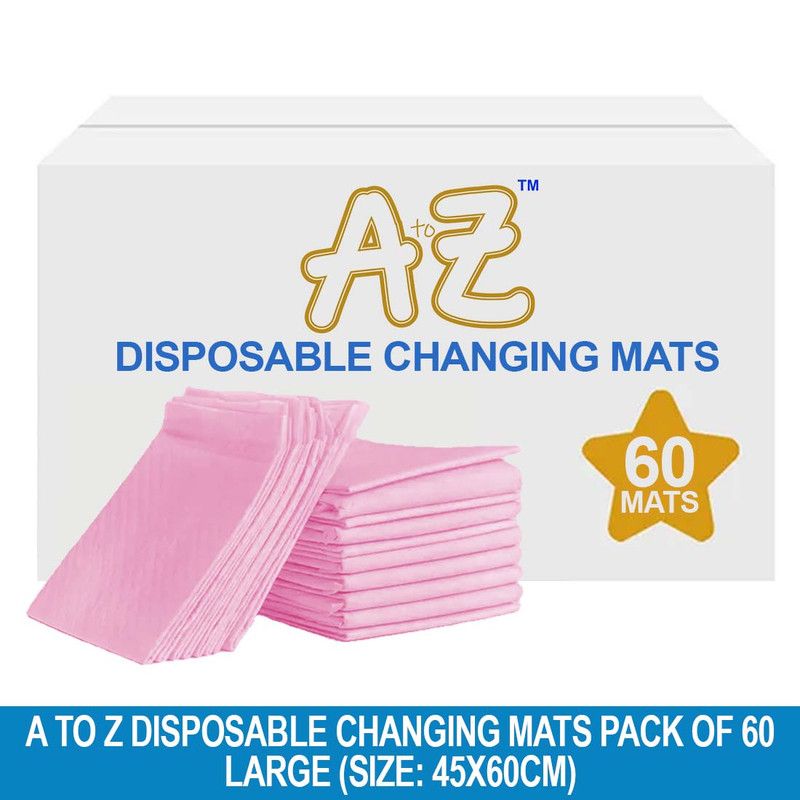 A to Z - Disposable Changing Mat - Pack of 60 - Large - Pink