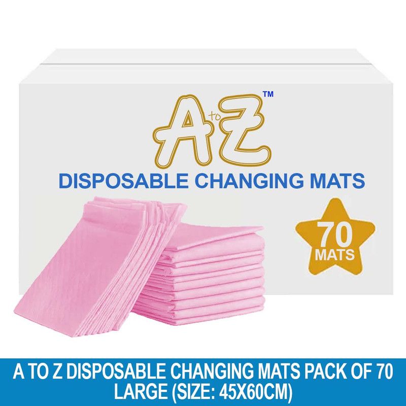 A to Z - Disposable Changing Mat - Pack of 70 - Large - Pink