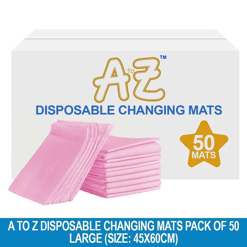 A to Z - Disposable Changing Mat - Pack of 50 - Large - Pink