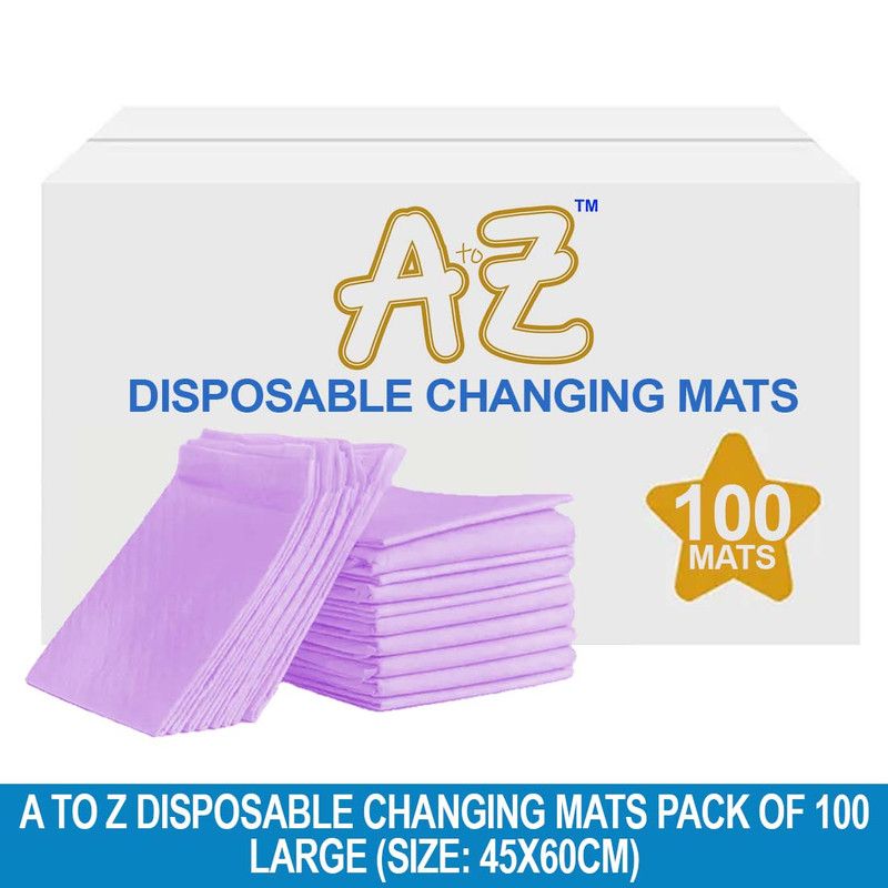 A to Z - Disposable Changing Mat - Pack of 100 - Large - Lavender