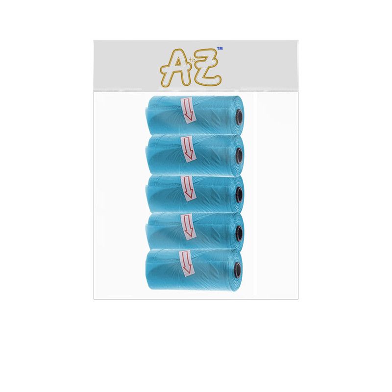 A to Z - Disposable Non-Scented Bag 22 x 32cm - Pack of 5 Count 75 - Blue