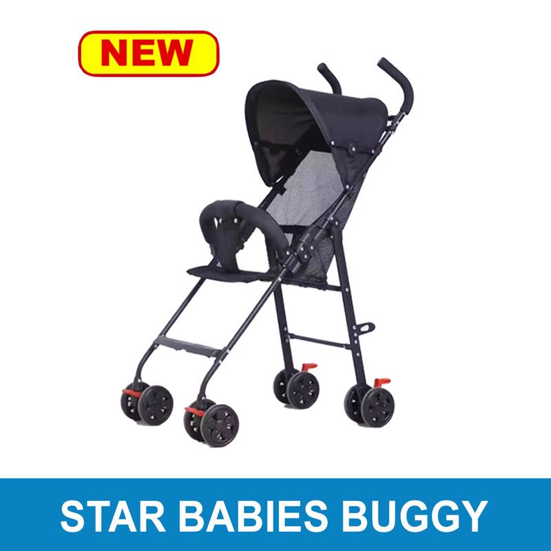 Star Babies - Light Weight Foldable Baby Stroller - Black