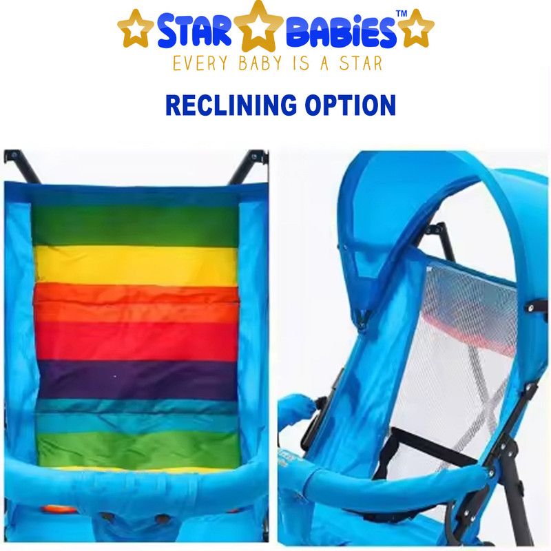 Star Babies - Light Weight Foldable Baby Stroller - Black