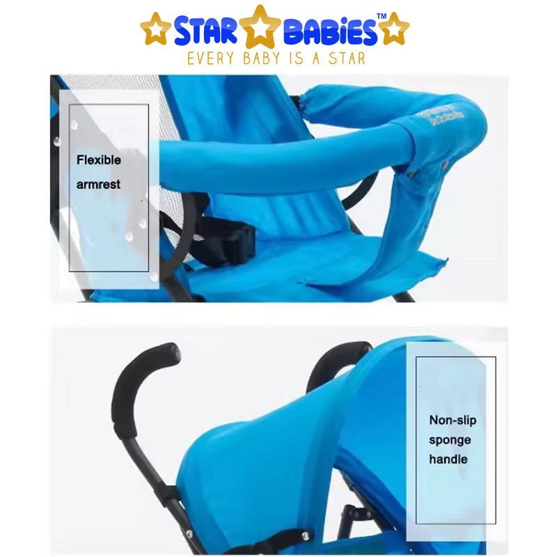 Star Babies - Light Weight Foldable Baby Stroller - Blue