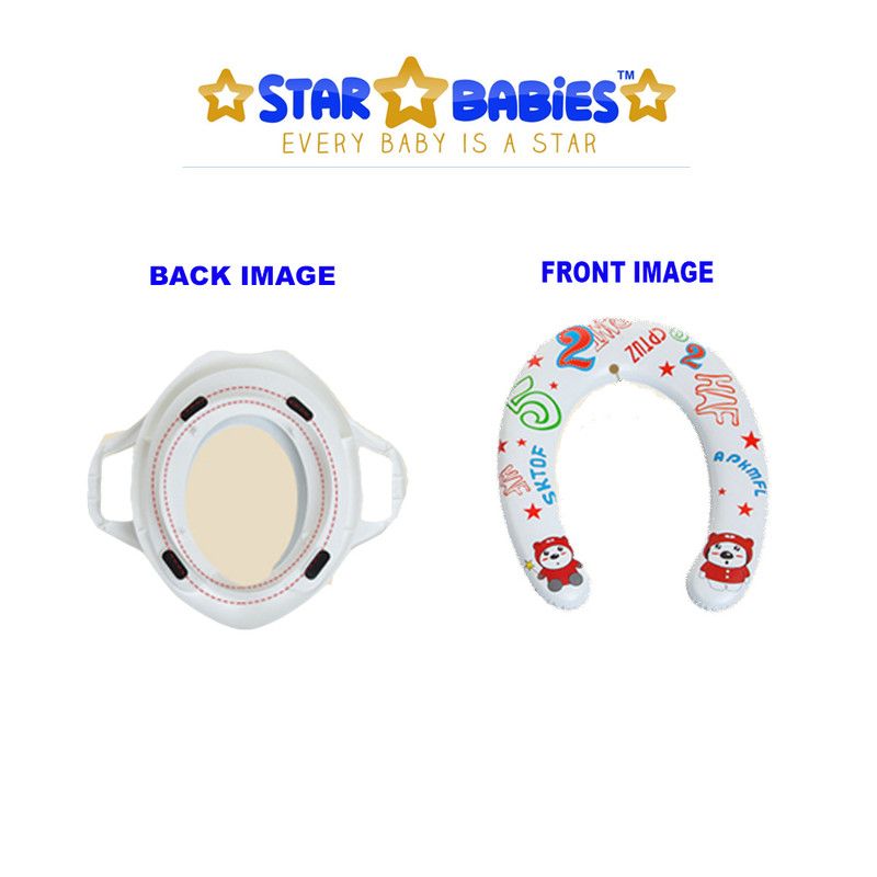 Star Babies - Portable Non-Slip Potty/Toilet Trainer Seat W/ Handle - White