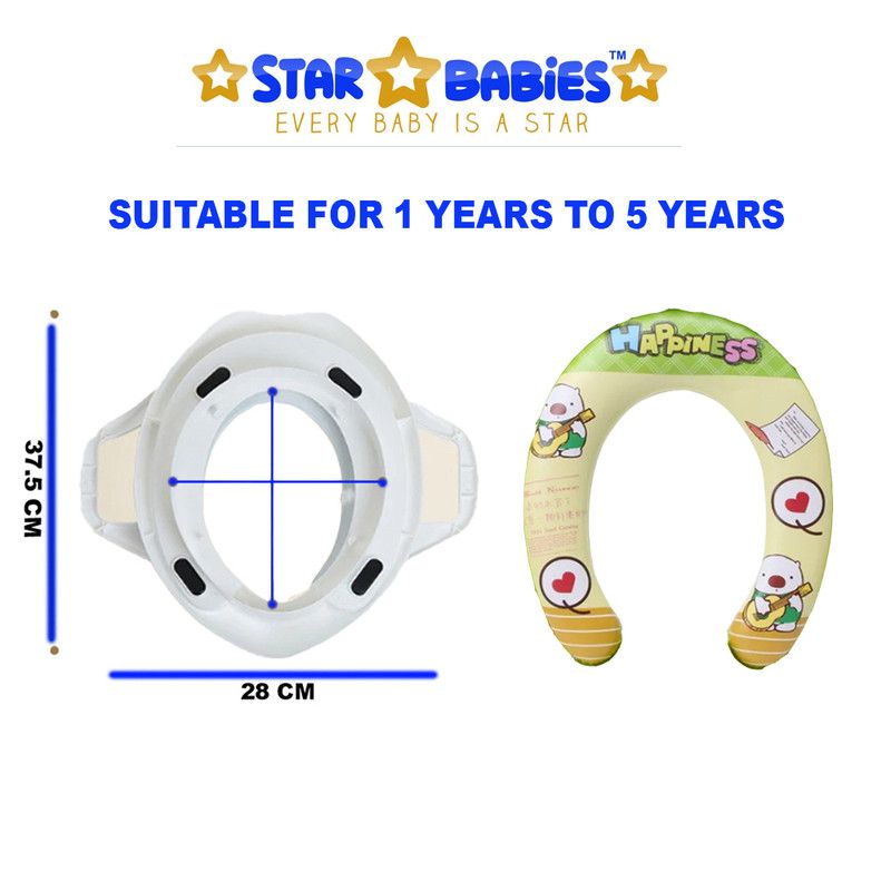 Star Babies - Portable Non-Slip Potty/Toilet Trainer Seat W/ Handle - Green