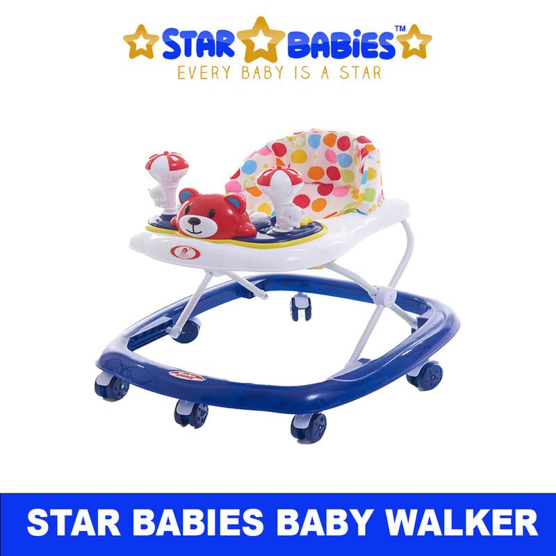 Star Babies - Baby Walker W/ Wheels - Navy Blue