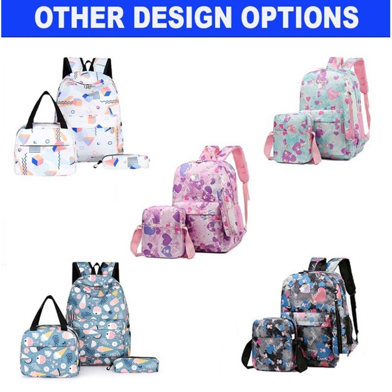 Star Babies - Kids Printed Backpack 3pcs Set - Lavender