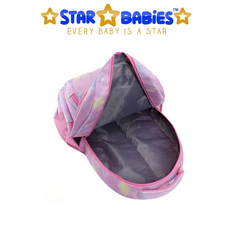 Star Babies - Custom Unique Fancy School Backpack - Rainbow Pink