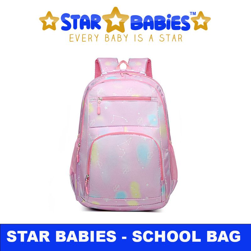 Star Babies - Custom Unique Fancy School Backpack - Rainbow Pink