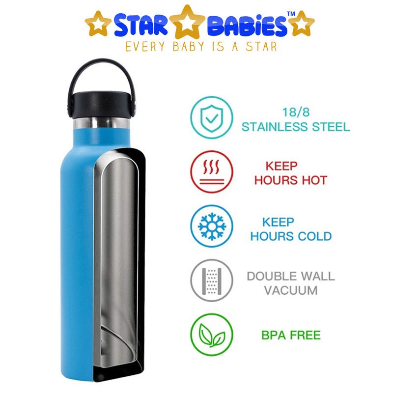 Star Babies - Insulated Stainless Water Bottle - Pink - 600 ml