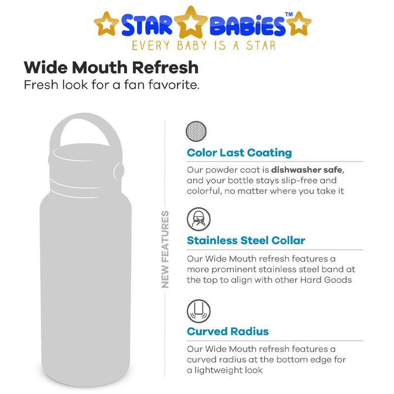 Star Babies - Insulated Stainless Water Bottle - Pink - 600 ml