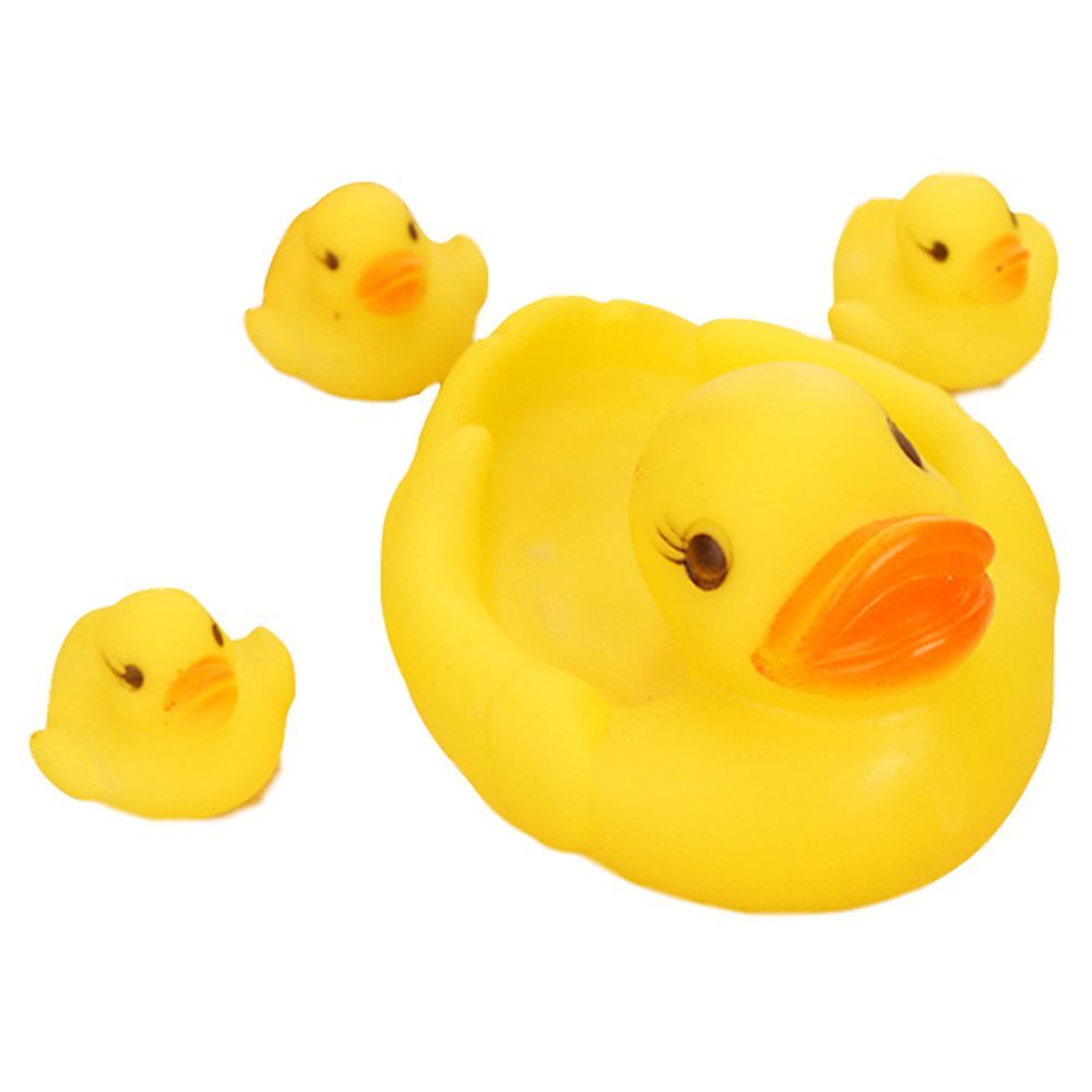 Star Babies - Foldable Bathtub, Shower Cap With Rubber Duck Toy 4pcs - Pink