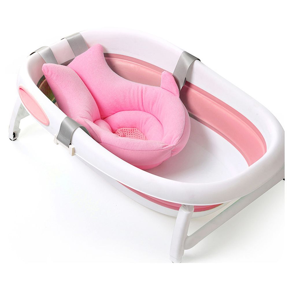 Star Babies - Foldable Bathtub, Sink Bather With Disposable Towel 3pcs - Pink