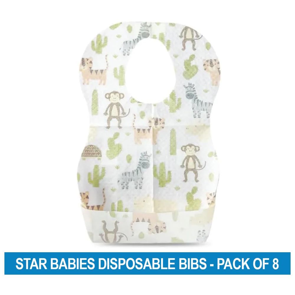 Star Babies - Disposable Bibs - Animal - Pack of 8