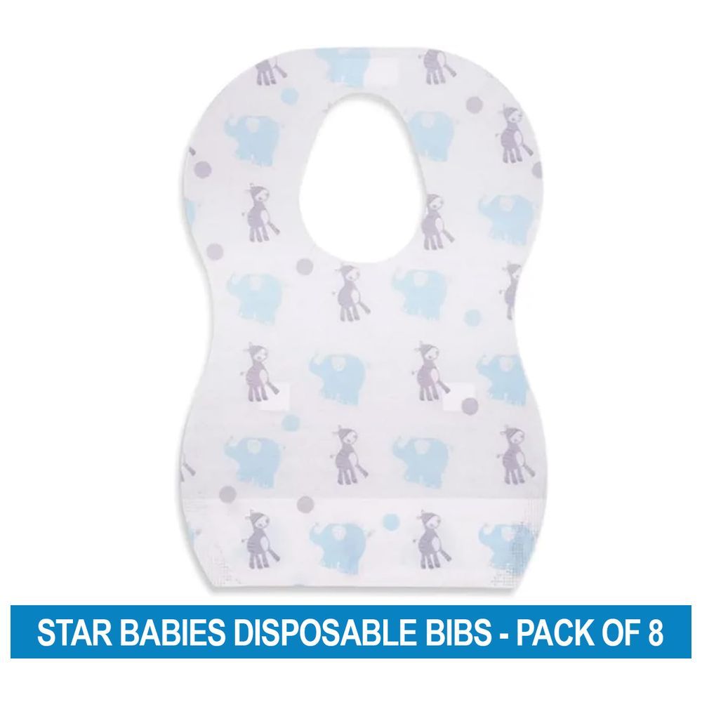 Star Babies - Disposable Bibs - Elephant - Pack of 8