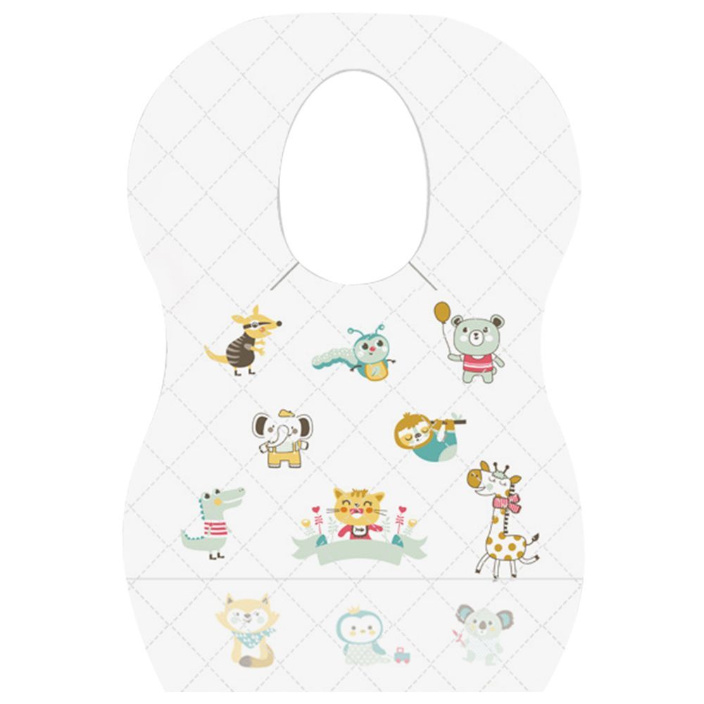 Star Babies - Disposable Bibs - Animal Print - Pack of 8