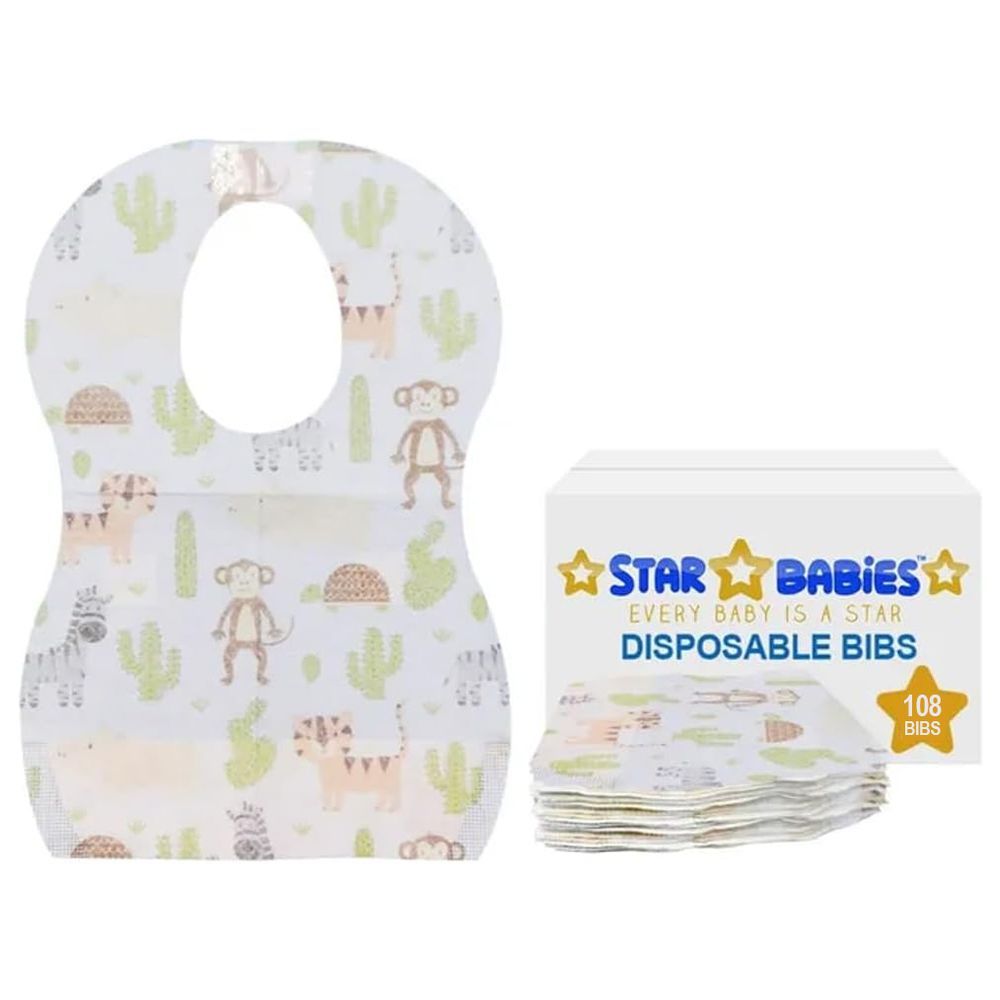 Star Babies - Disposable Bibs - Animal - Pack of 108