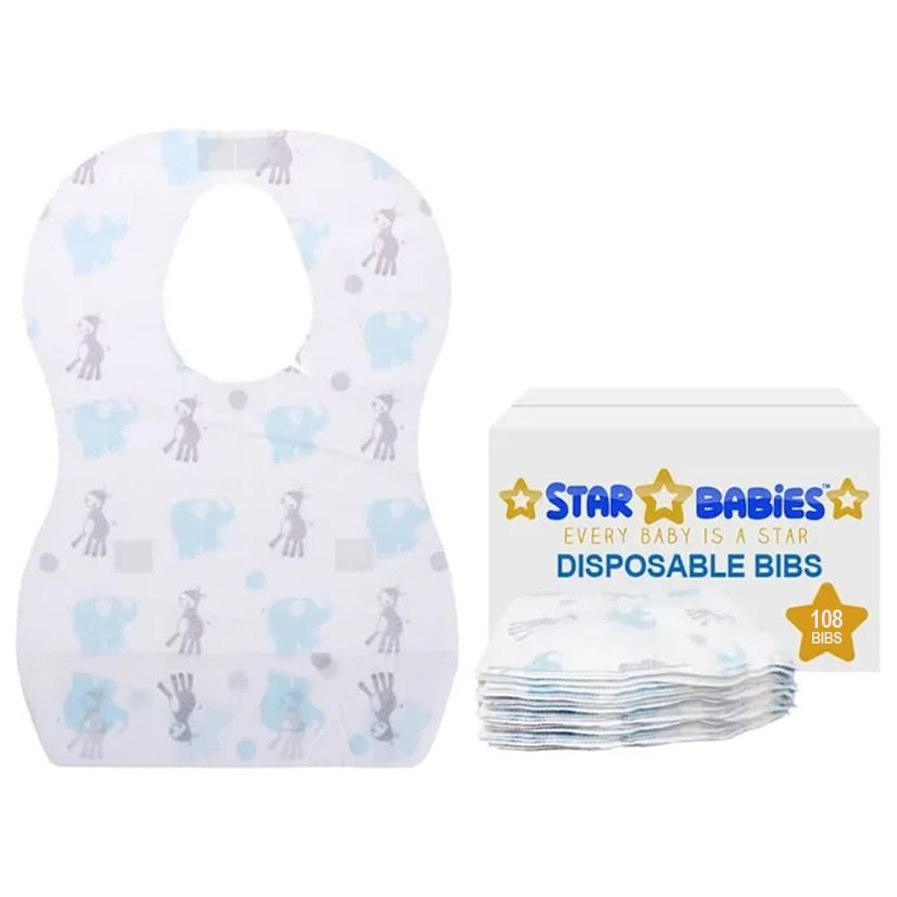 Star Babies - Disposable Bibs - Elephant - Pack of 108