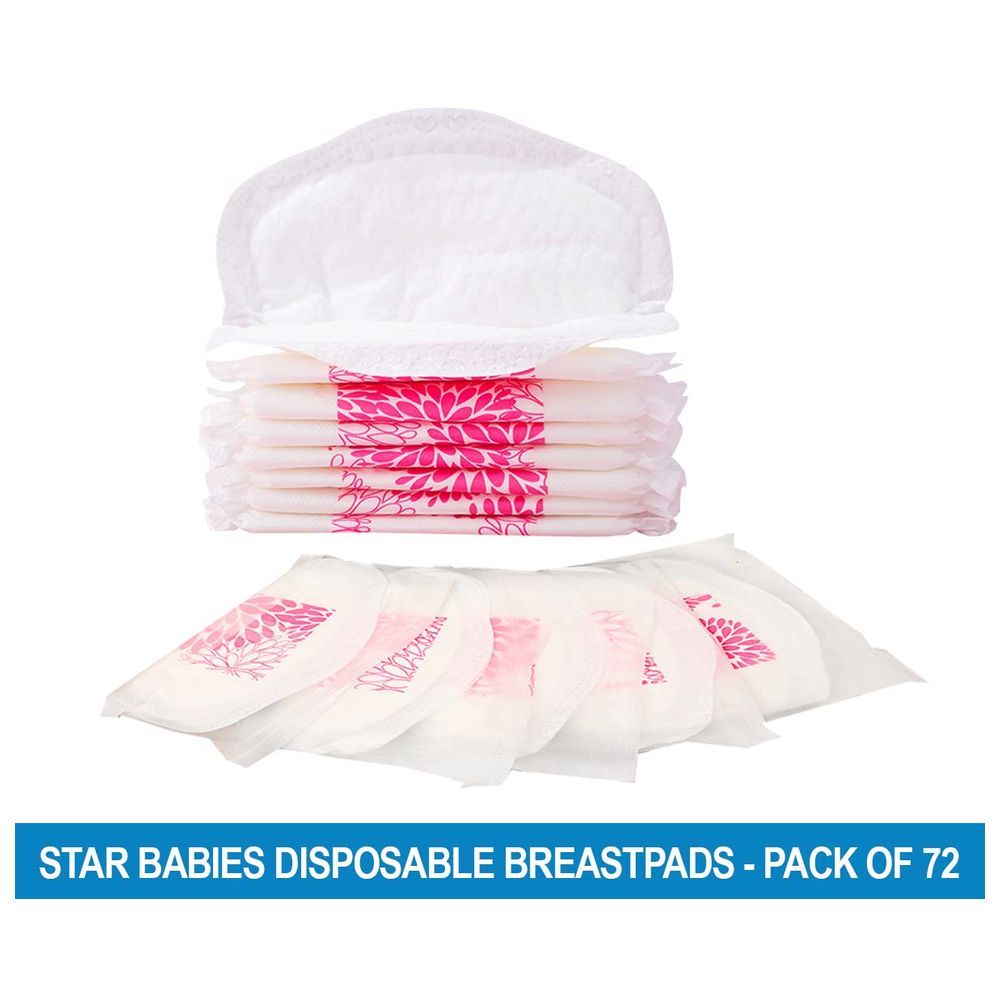 Star Babies - Disposable Breast Pad - White - Pack of 72