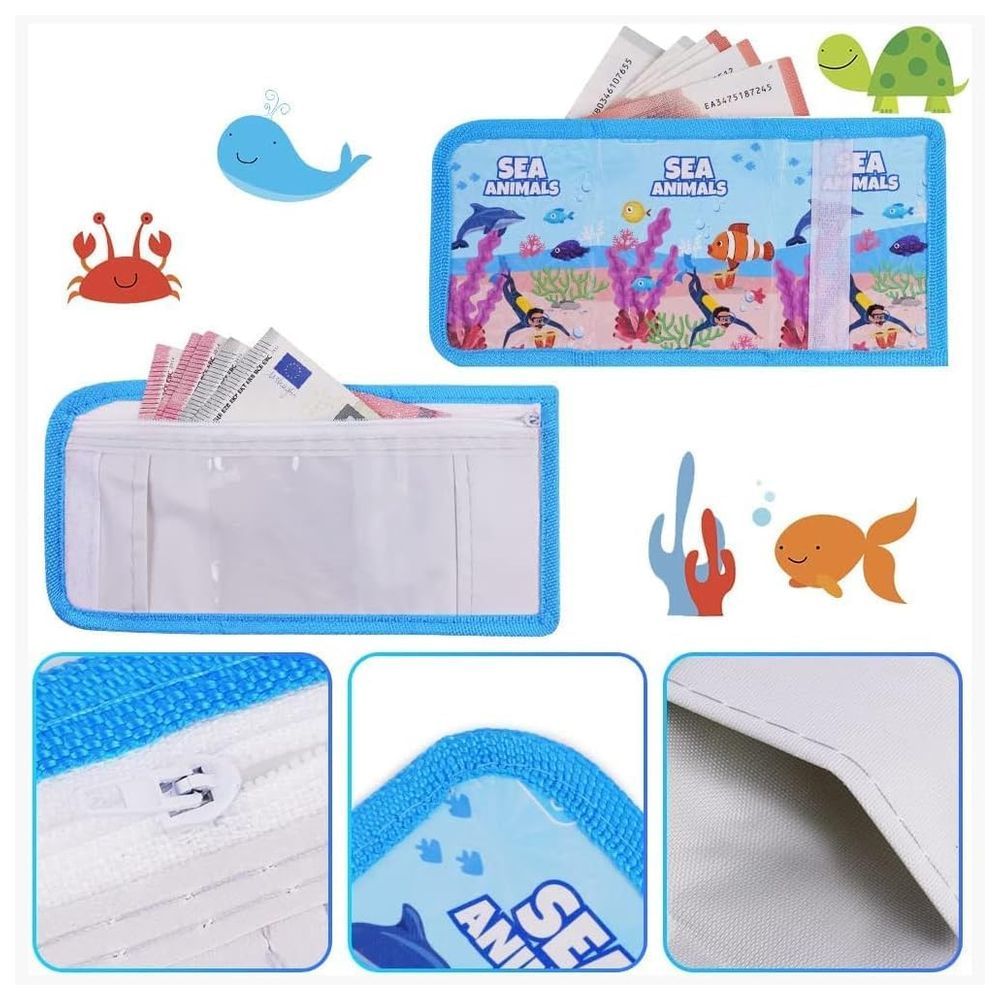 Star Babies - Stationery Set 6pcs With Pencil Set 12pcs and Disposable Towel 3pcs - Blue