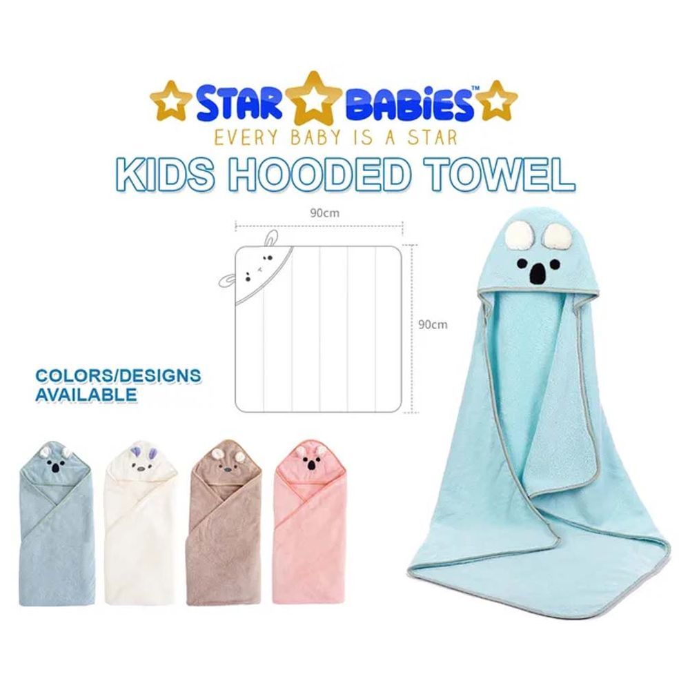 Star Babies - Scented Bag 5pcs With Microfiber Hooded Towel - White