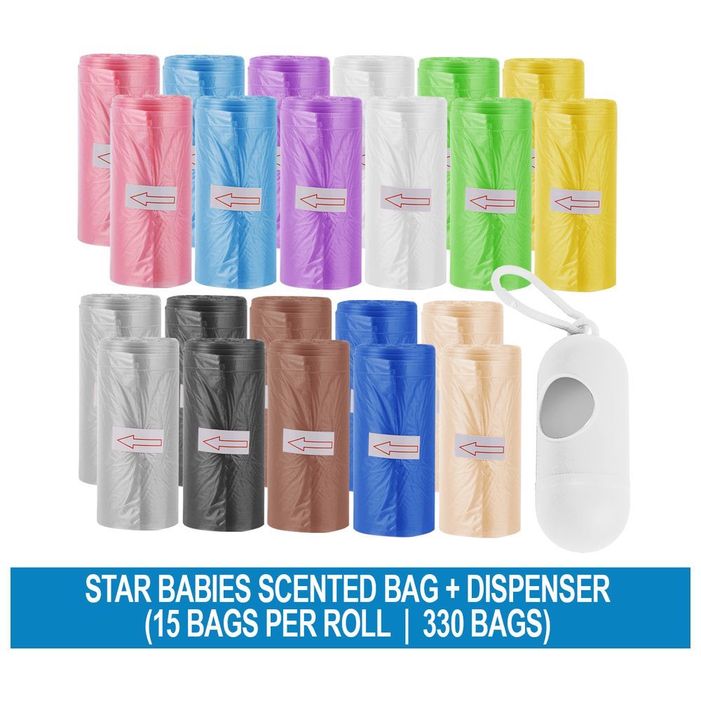 Star Babies - Scented Bag - 22pcs - 330 Bags With Dispenser - Rainbow