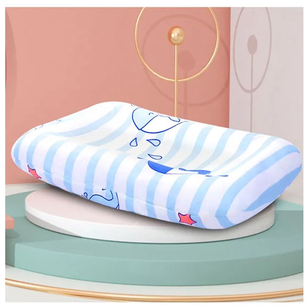 Star Babies - Bed w/ Mosquito Net & Printed Changing Pad - Grey/Blue