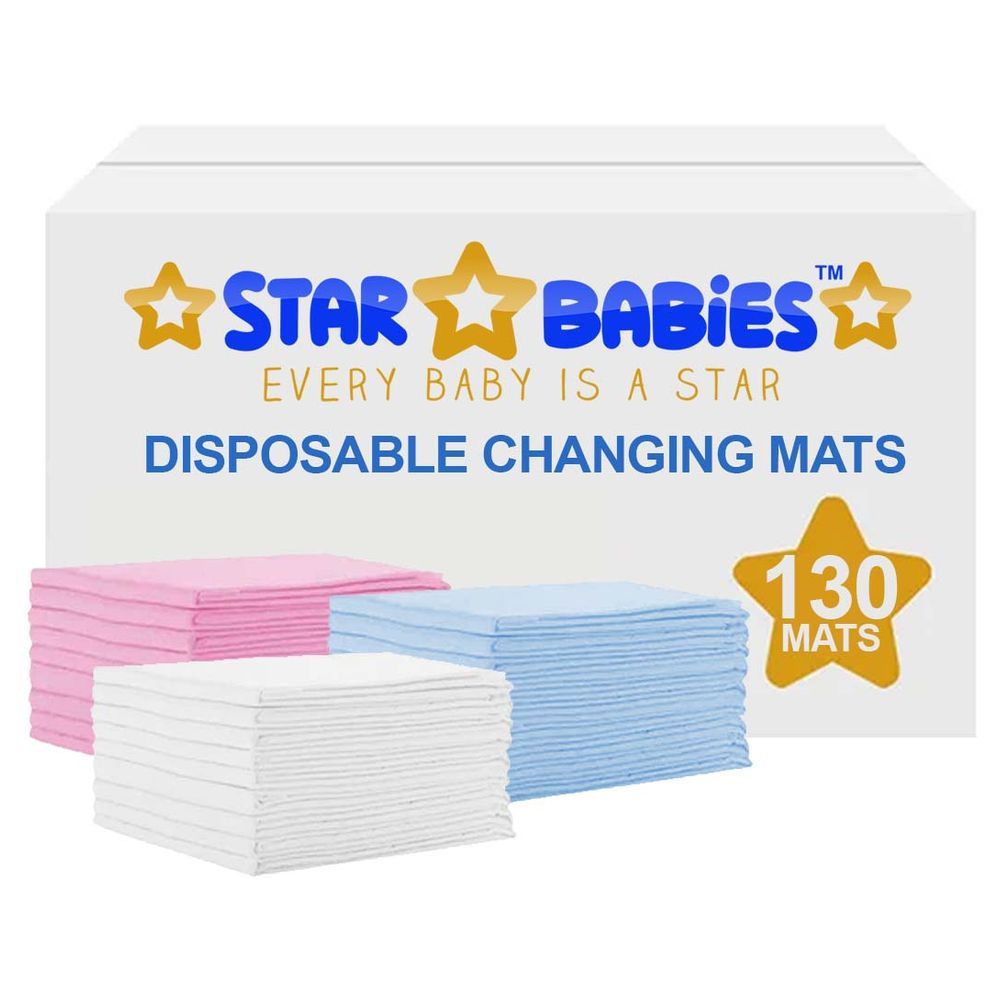 Star Babies - Disposable Changing Mats - 45 x 60 cm - 130pcs - Rainbow