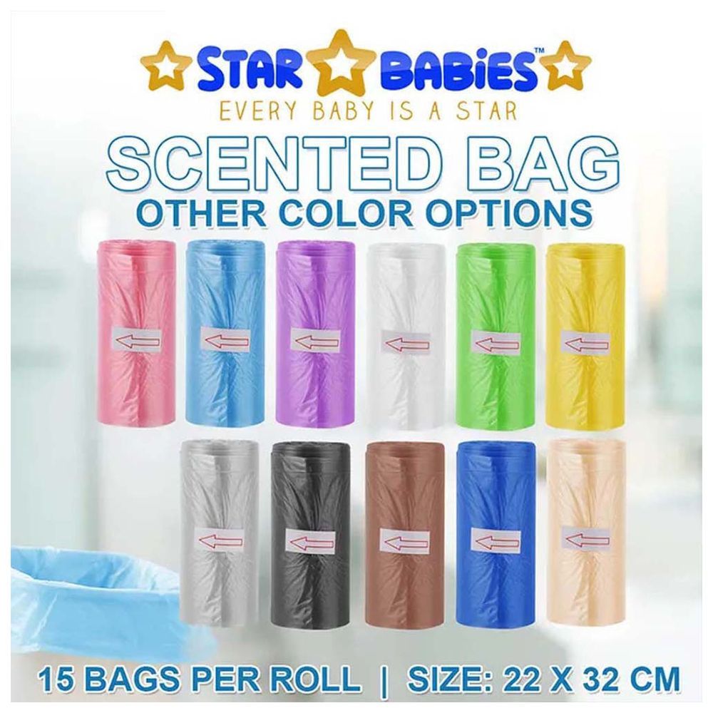 Star Babies - Disposable Changing Mat 24pcs & Scented Bag 5pcs w/ Dispenser - Blue