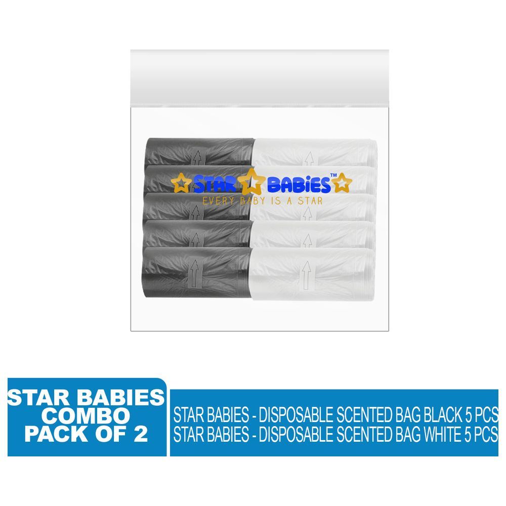 Star Babies - Scented Bag - 10pcs - Black/White