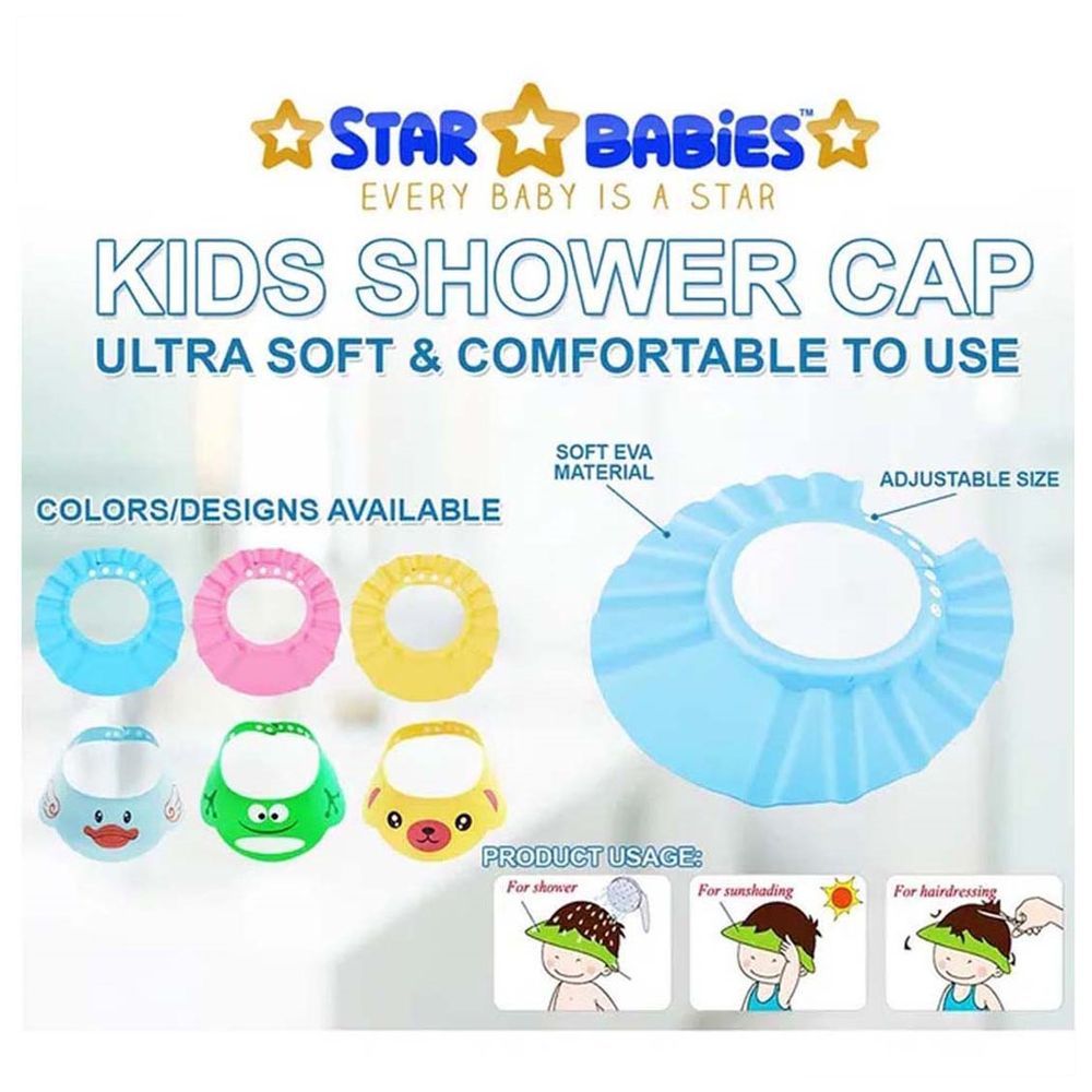 Star Babies - Kids Shower Cap w/ Scented Bag 5pcs w/ Dispenser - Black