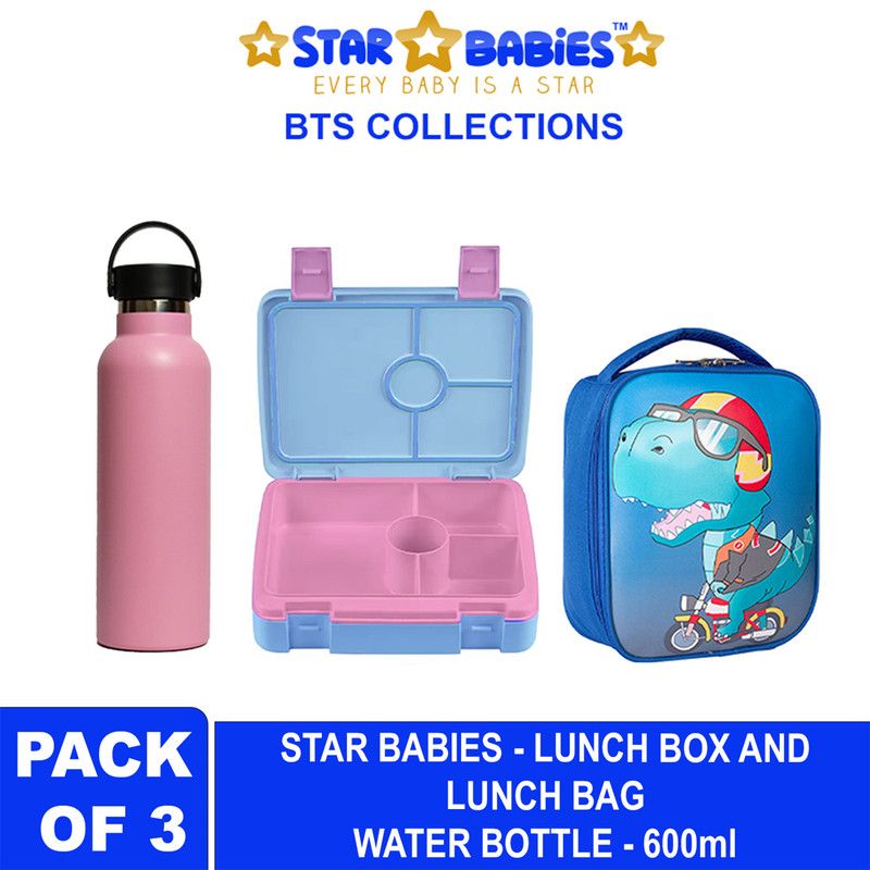 Star Babies - Back To School Bundle - Pack of 3 - Dino - Pink/Blue