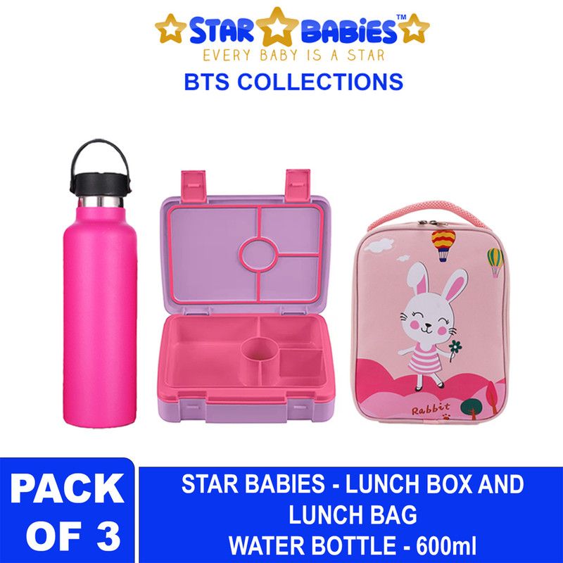 Star Babies - Back To School Bundle - Pack of 3 - Rabbit - Pink