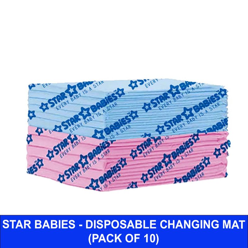 Star Babies - Disposable Changing Mats - Multicolor -10 Pcs