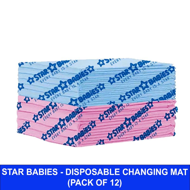 Star Babies - Disposable Changing Mats - Multicolor - 12 Pcs