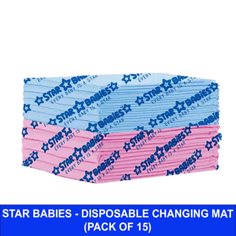 Star Babies - Disposable Changing Mats - Multicolor - 15 Pcs