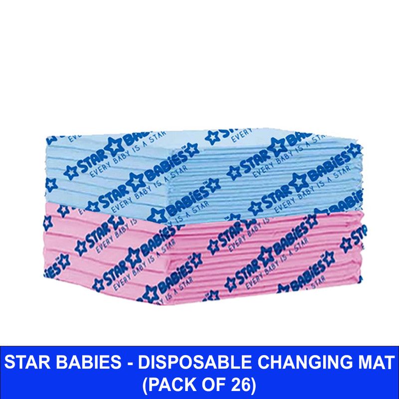 Star Babies - Disposable Changing Mats - Multicolor - 26 Pcs