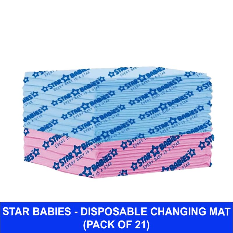 Star Babies - Disposable Changing Mats - Multicolor - 21 Pcs