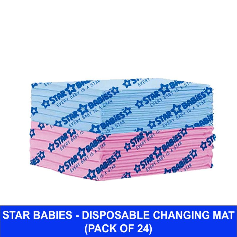 Star Babies - Disposable Changing Mats - Multicolor - 24 Pcs