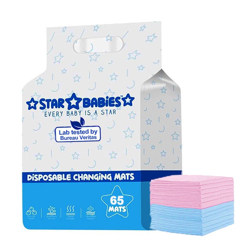 Star Babies - Disposable Changing Mats - Multicolor - 65 Pcs