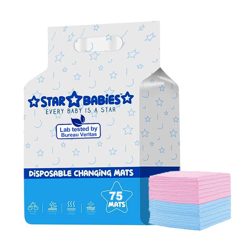 Star Babies - Disposable Changing Mats - Multicolor - 75 Pcs