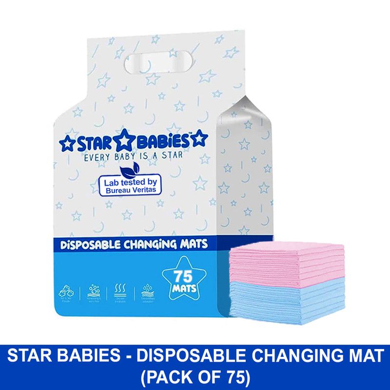 Star Babies - Disposable Changing Mats - Multicolor - 75 Pcs