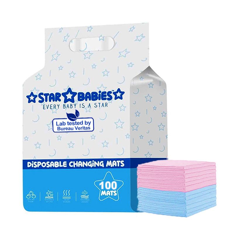 Star Babies - Disposable Changing Mats - 45 X 60 cm - Multicolor - 100 Pcs