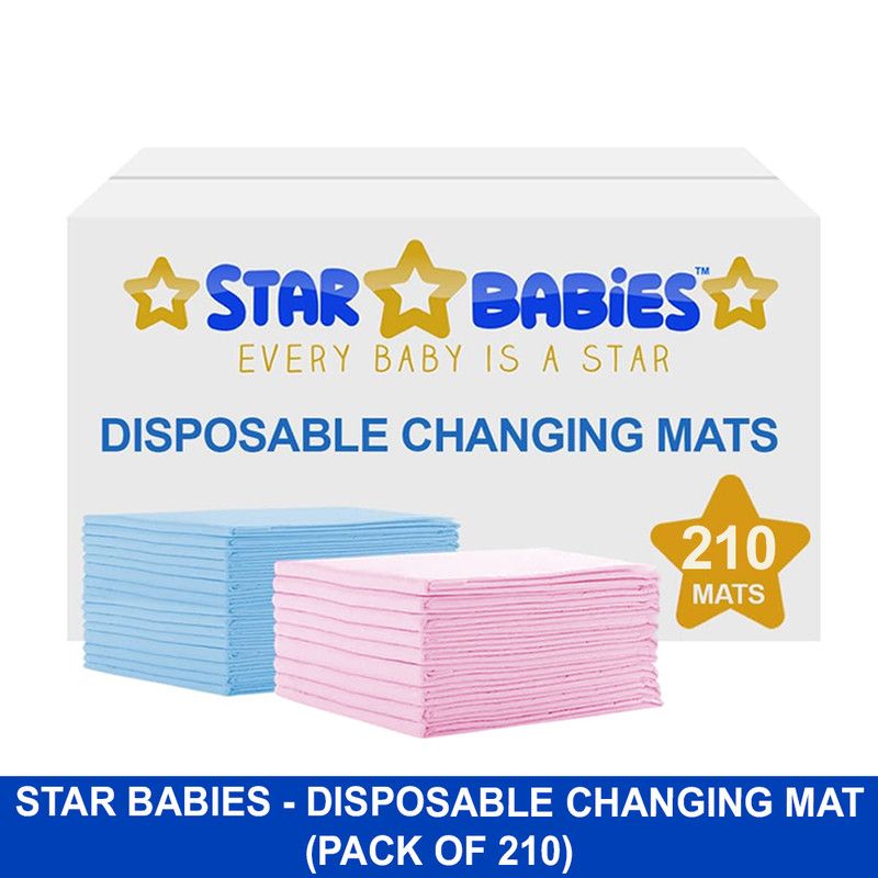 Star Babies - Disposable Changing Mats - Multicolor - 210 Pcs