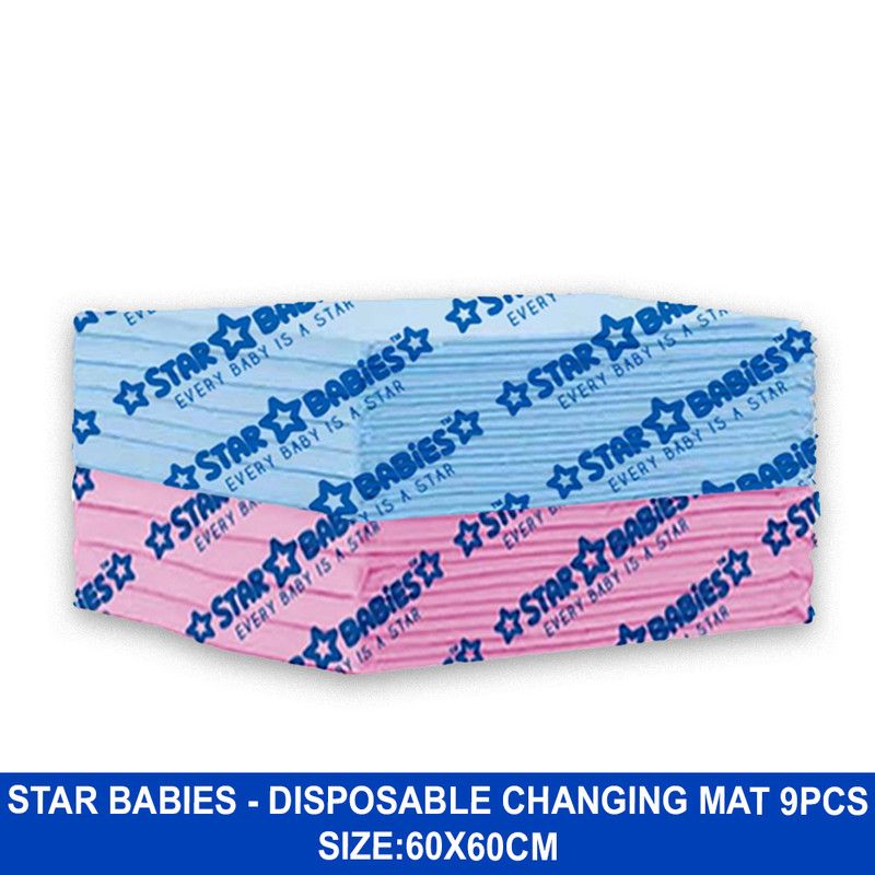 Star Babies - Disposable Changing Mats - Multicolor - 9 Pcs