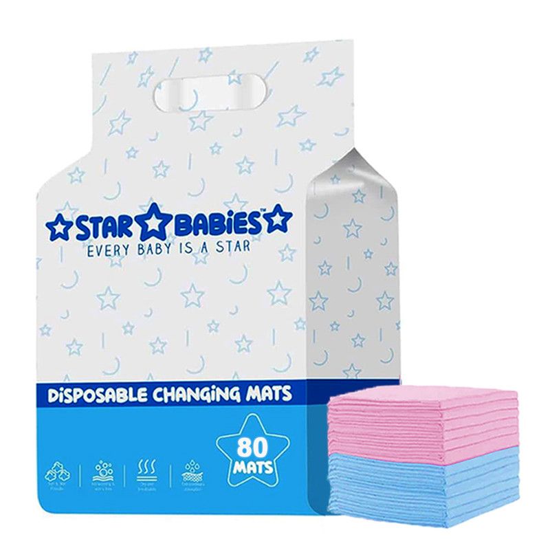 Star Babies - Disposable Changing Mats - Multicolor - 80 Pcs