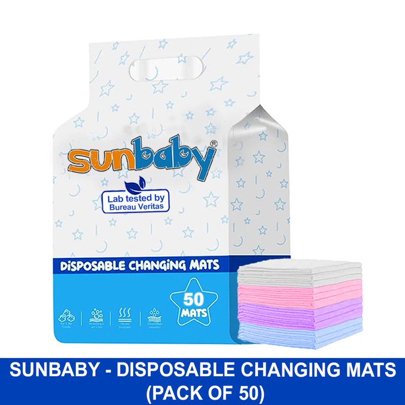 SunBaby - Disposable Changing Mats - Multicolor - 45x60 cm - 50 Pcs